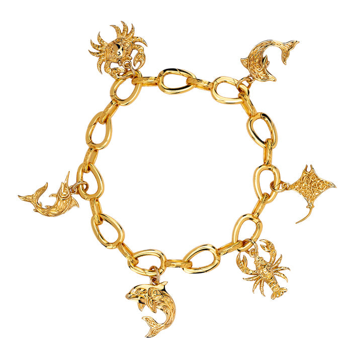 18k Vermeil over Sterling Silver Lobster Charm