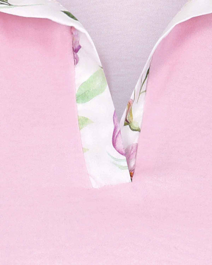 Aurora Trimmed Short Sleeve Cotton Polo Top - Image 4 - The Classic Boutique