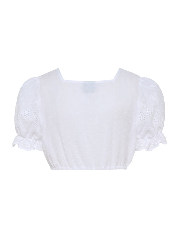 Berwin Dirndl Blouse w/Puff Sleeves "Jane" white