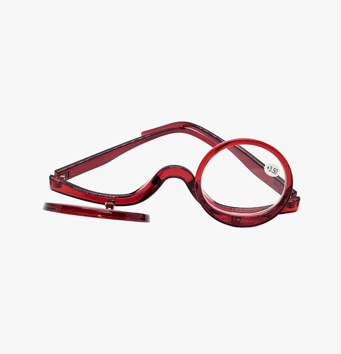 BOBI Makeup Glasses for Women | Flip Down Eye Makeup Glasses | Magnifying Cosmetic Spectacles with Pouch | Portable Makeup Readers | Scratch Resistant