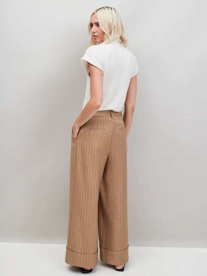 Caramel Pinstripe Trouser
