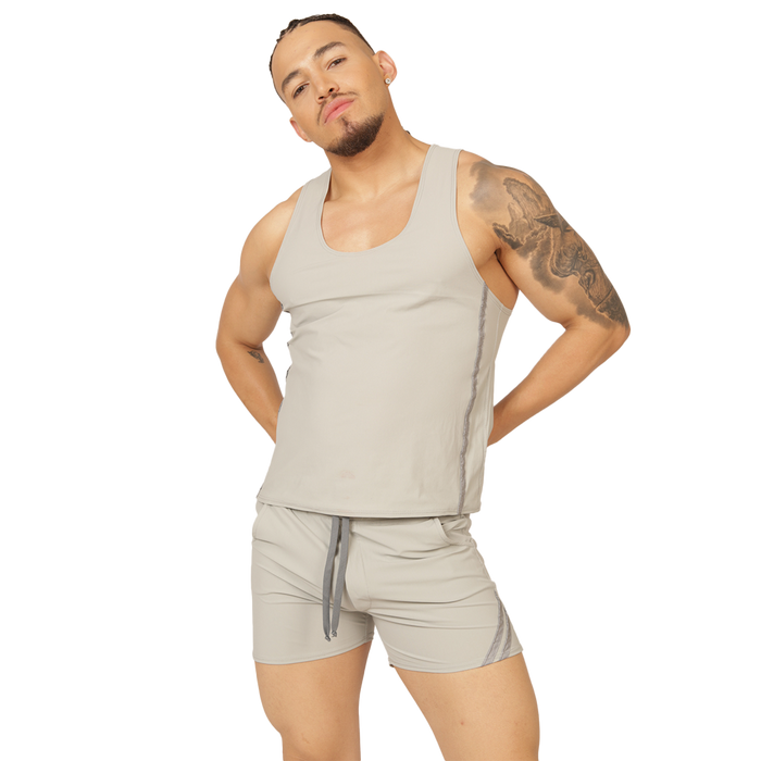 Club Gray Tank vista posterior de Gigo Underwear