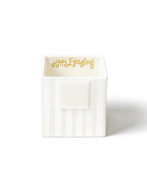 Cube Nesting White Stripe Mini Small