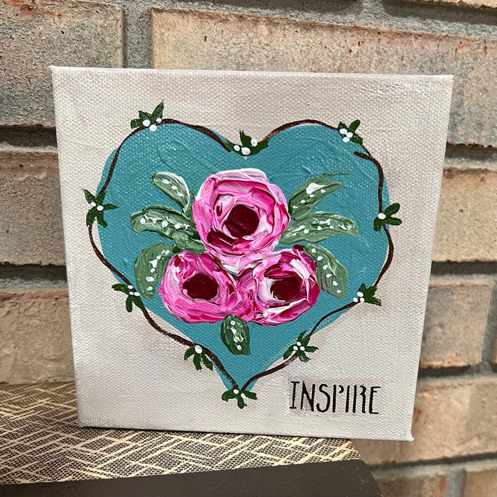 DIY Home Decor - Heart Canvas Art