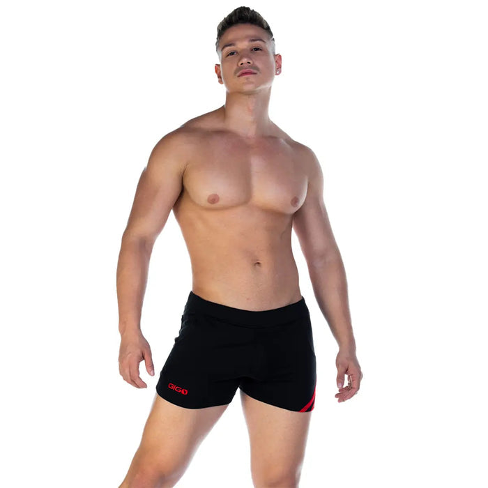 Forever Black Red Short vista posterior de Gigo Underwear