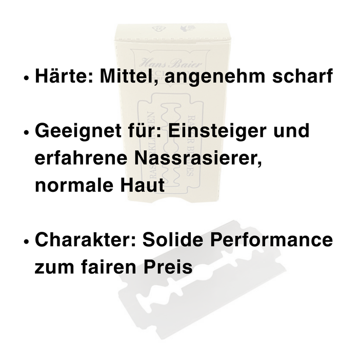 Hans Baier Exclusive Rasierklingen
