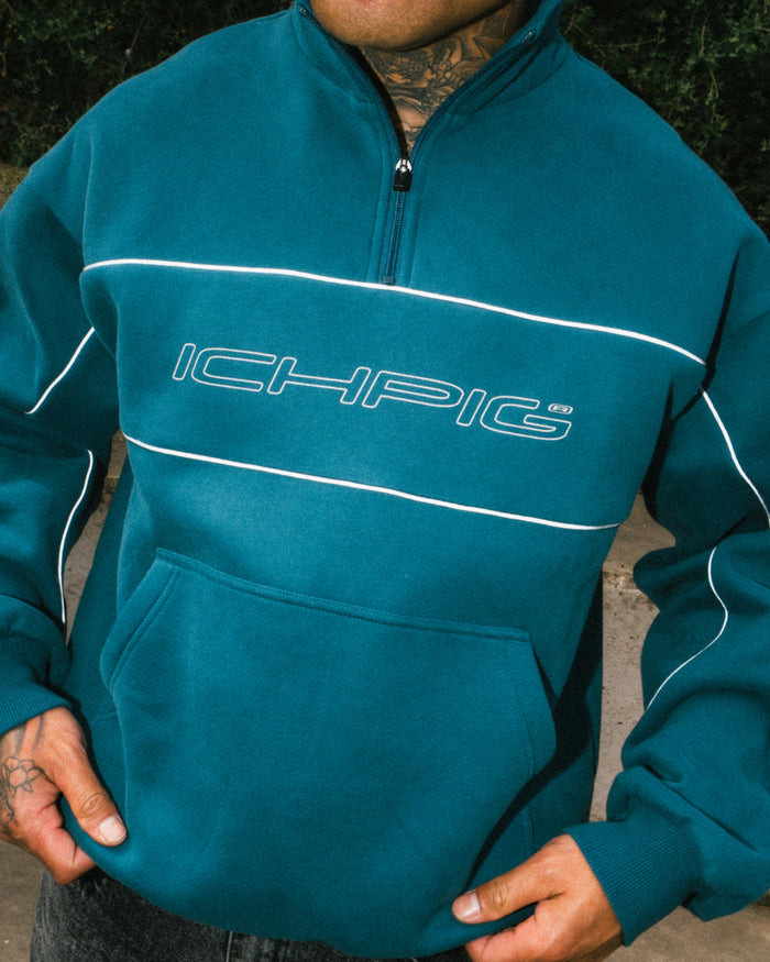 Ichpig - Flashback 1/4 Zip Fleece - Dark Teal