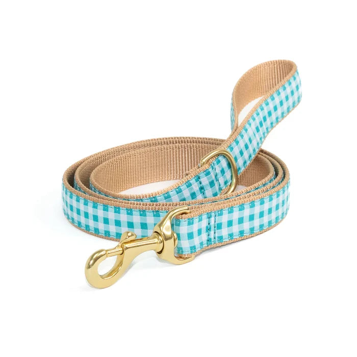 turquoise-gingham-dog-leash