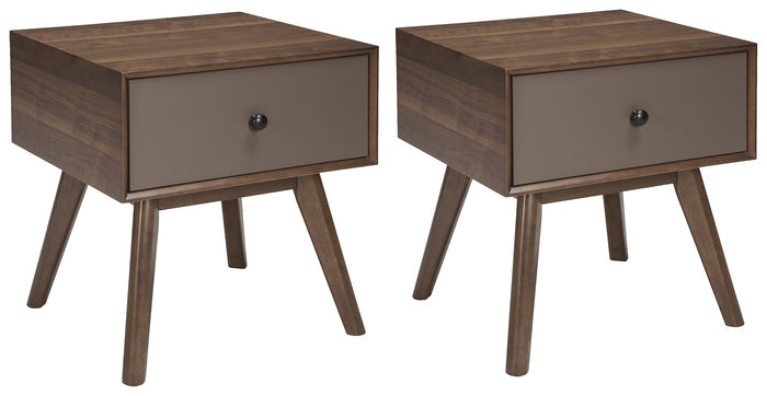 Lynnifer T434 Two-tone 2-Piece End Table Set