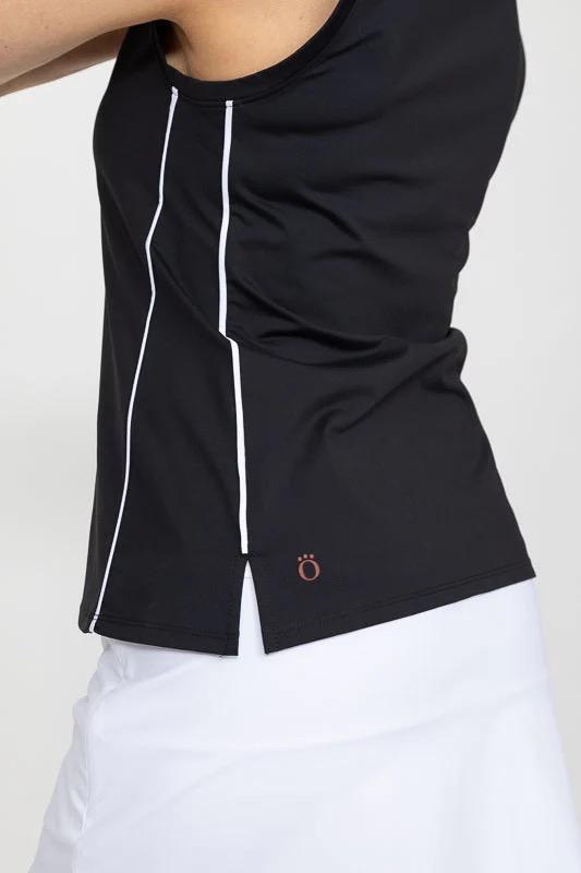 New Kinona Keep it Covered Black Sleeveless Golf Polo Size XS MSP$118