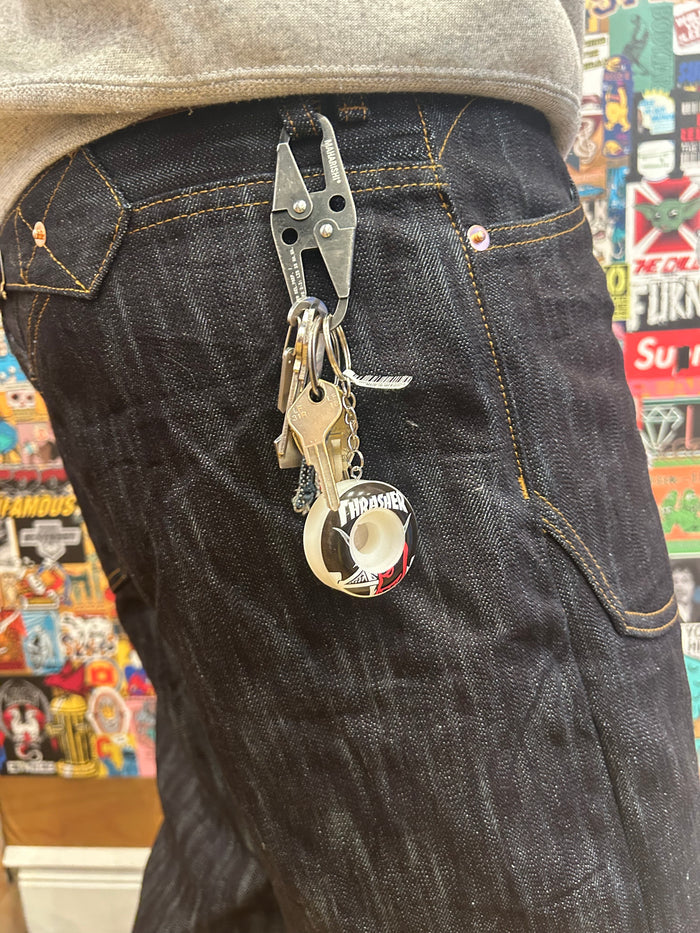 Spitfire - Thrasher Wheel Keychain - Natural