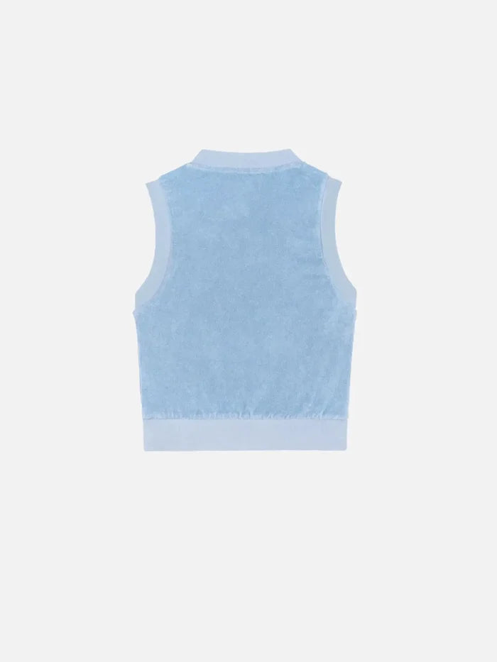 SPORTY & RICH SRC Terry Vest - Sky Blue/White - Vests SÜVETER