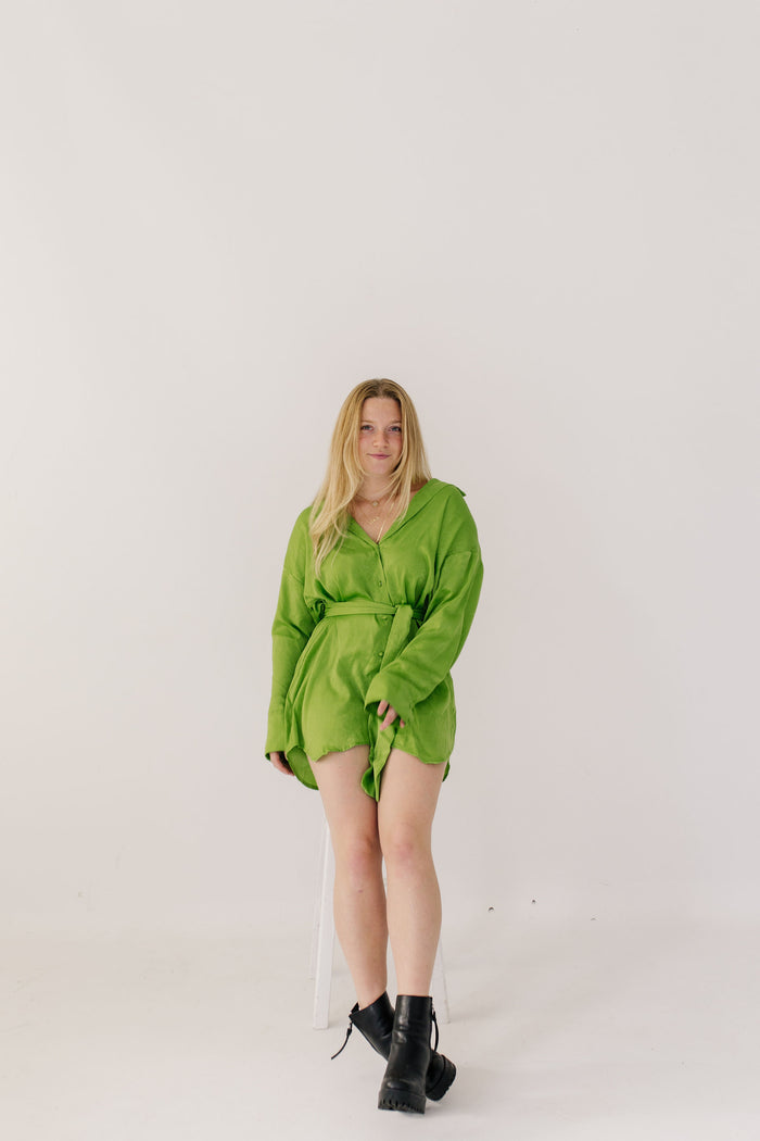 Tatum Mini Shirt Dress - Recess Apparel LLC