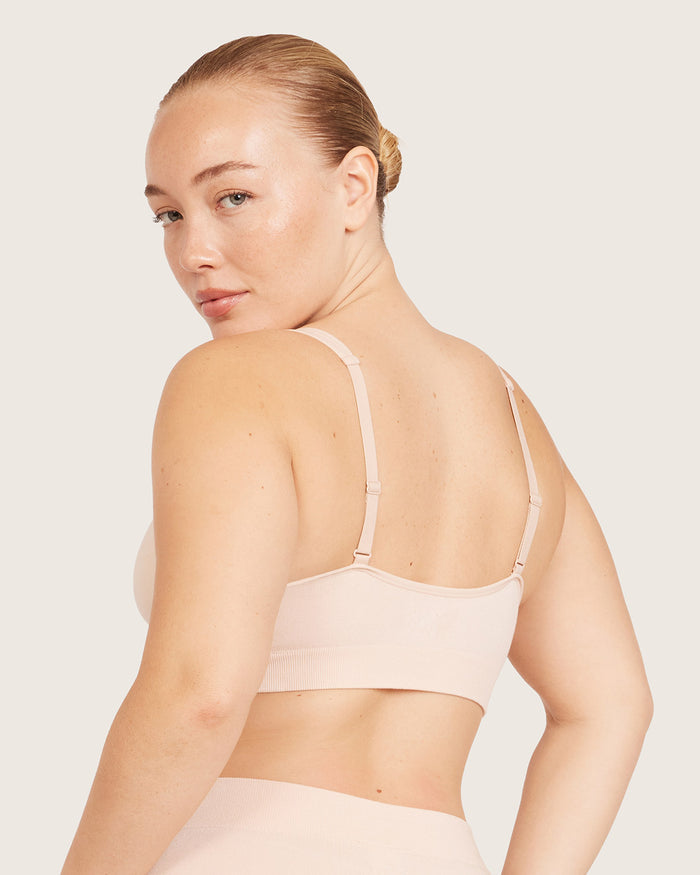 Wireless Plunge Bralette - Shell