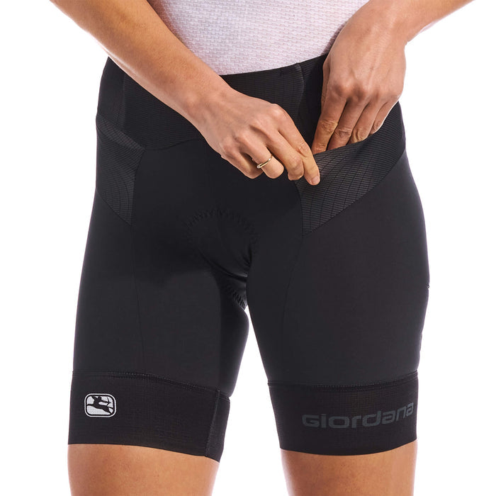 Women's FR-C Pro Tri Short Solid Black by Giordana Cycling, , Made in Italy