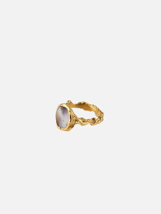 ORE DUNE 04:40 Ring – Şecer Agate Stone - YÜZÜK