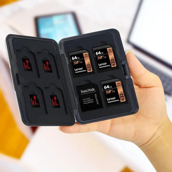 16 Slot Waterproof Aluminium SD Card Storage Case