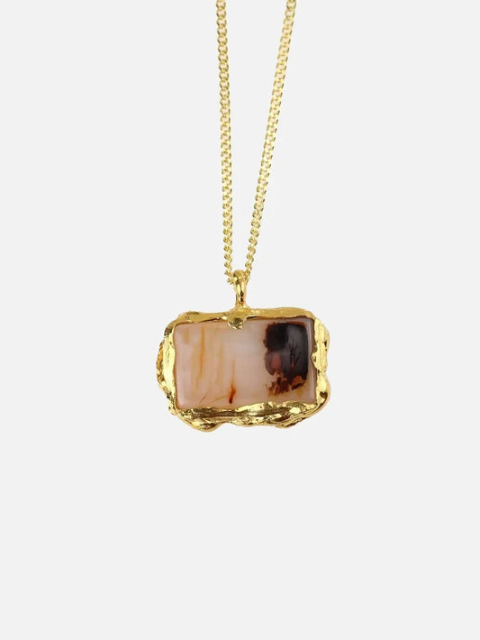 ORE DUNE 20:55 Necklace – Şecer Agate Stone - KOLYE