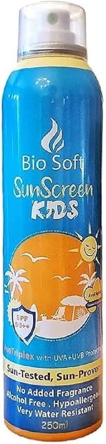 بيو سوفت صن صن سكرين سبراي 250مل اطفال - Bio Soft Kids Sunscreen Spray 250 ml