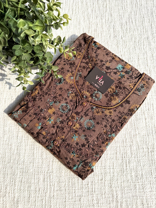 3XL size printed PV nighty