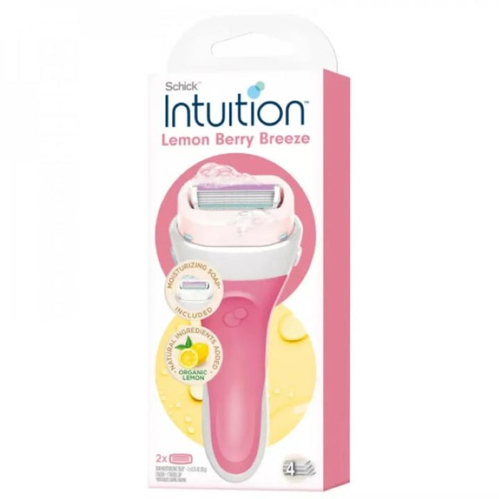 شيك انتويشن ماكينه حلاقه ليمون 4 شفرات  - Schick Intuition Lemon 4-Blade Women's Razor