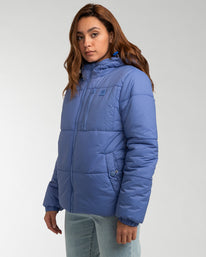 Billabong Ladies A Division Transport Puffer 3 Hooded Zip Up Jacket
