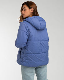 Billabong Ladies A Division Transport Puffer 3 Hooded Zip Up Jacket