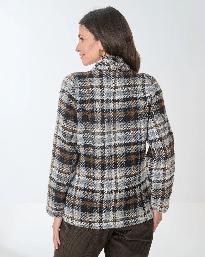 Bryony Fully Lined Wool Mix Checked Jacket