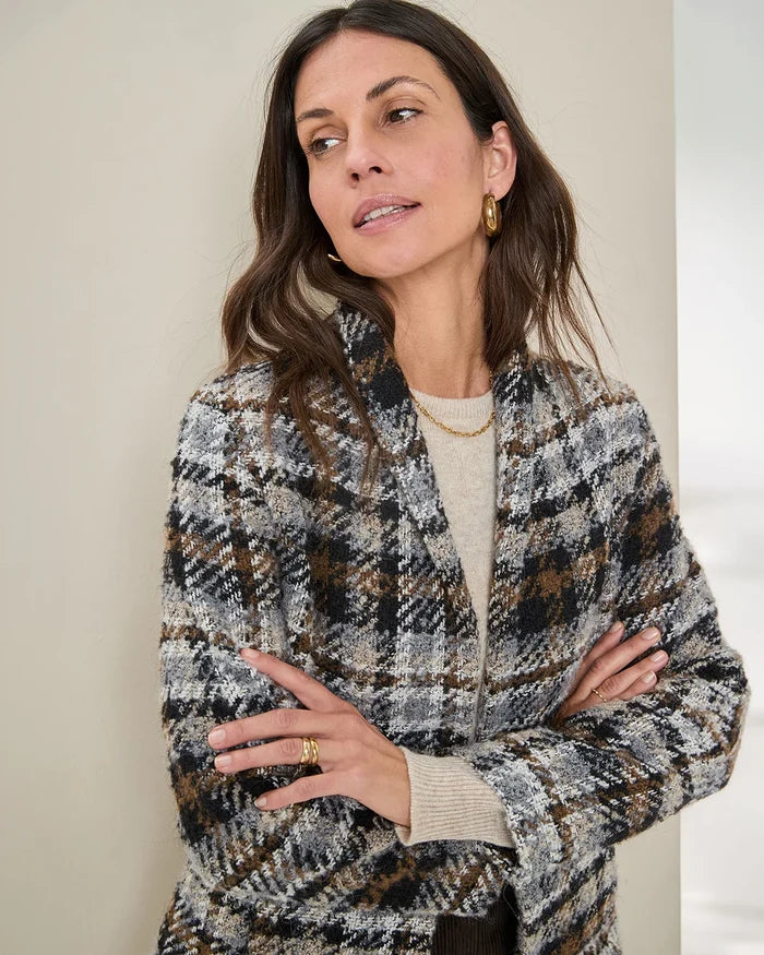Bryony Fully Lined Wool Mix Checked Jacket