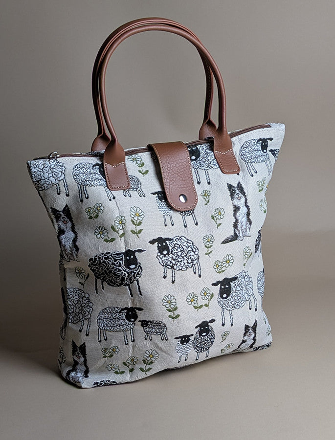 Foldaway Shopper Sheep & Collie Bag