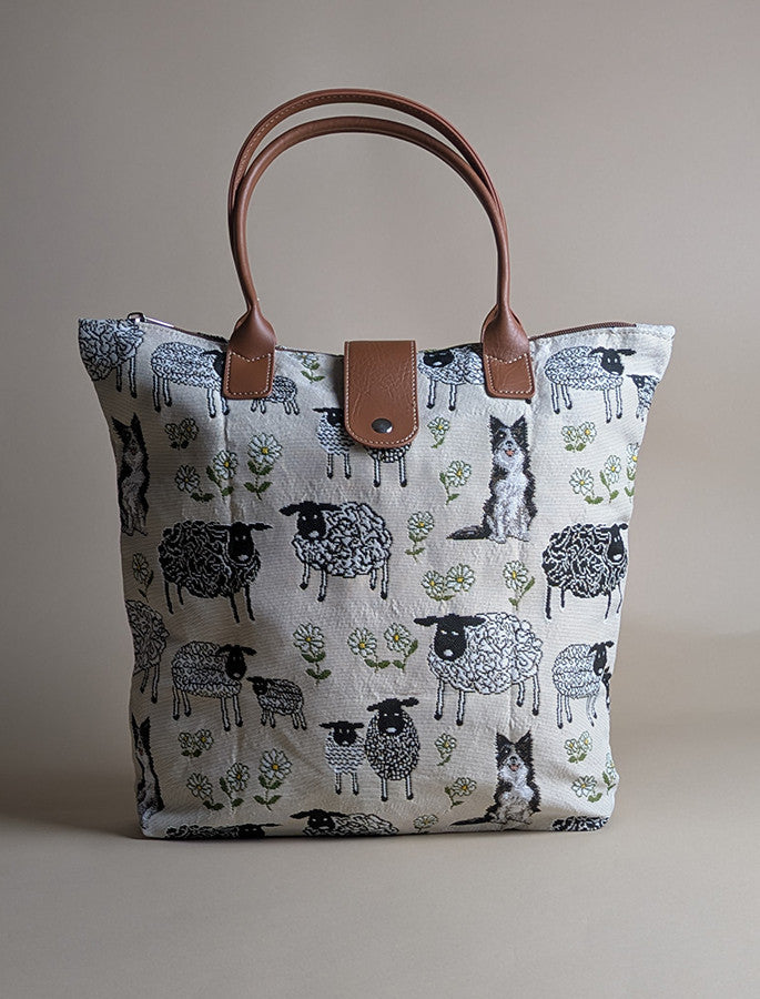 Foldaway Shopper Sheep & Collie Bag