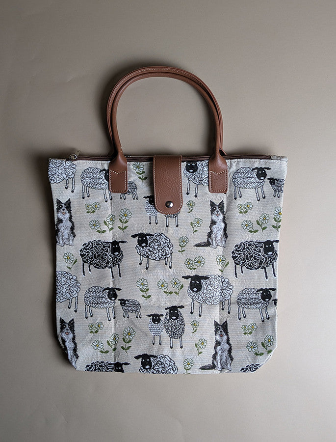 Foldaway Shopper Sheep & Collie Bag