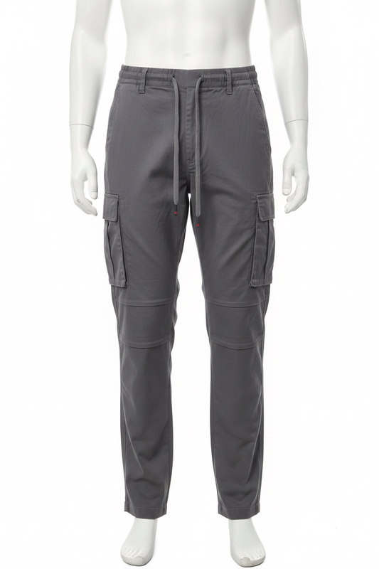 Grey Tactical Cargo Pants - Mannequin White Background