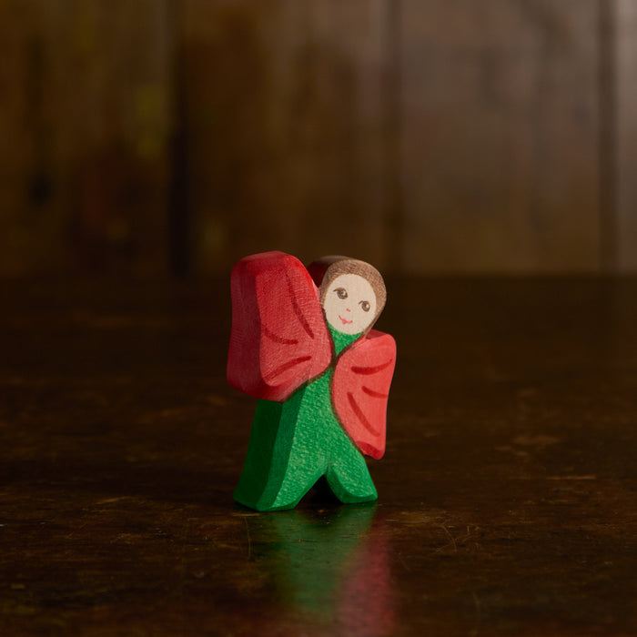 Handmade Wooden Flower Child - Poppy