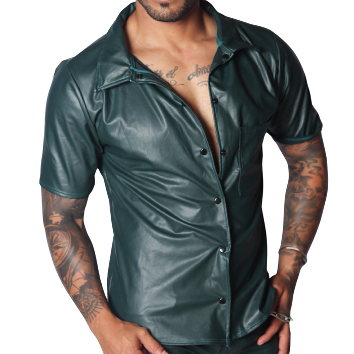 Hide Green Shirt vista frontal de Gigo Underwear
