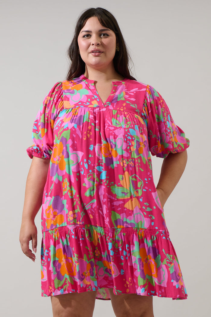 Himera Floral Maribor Mini Dress Curve
