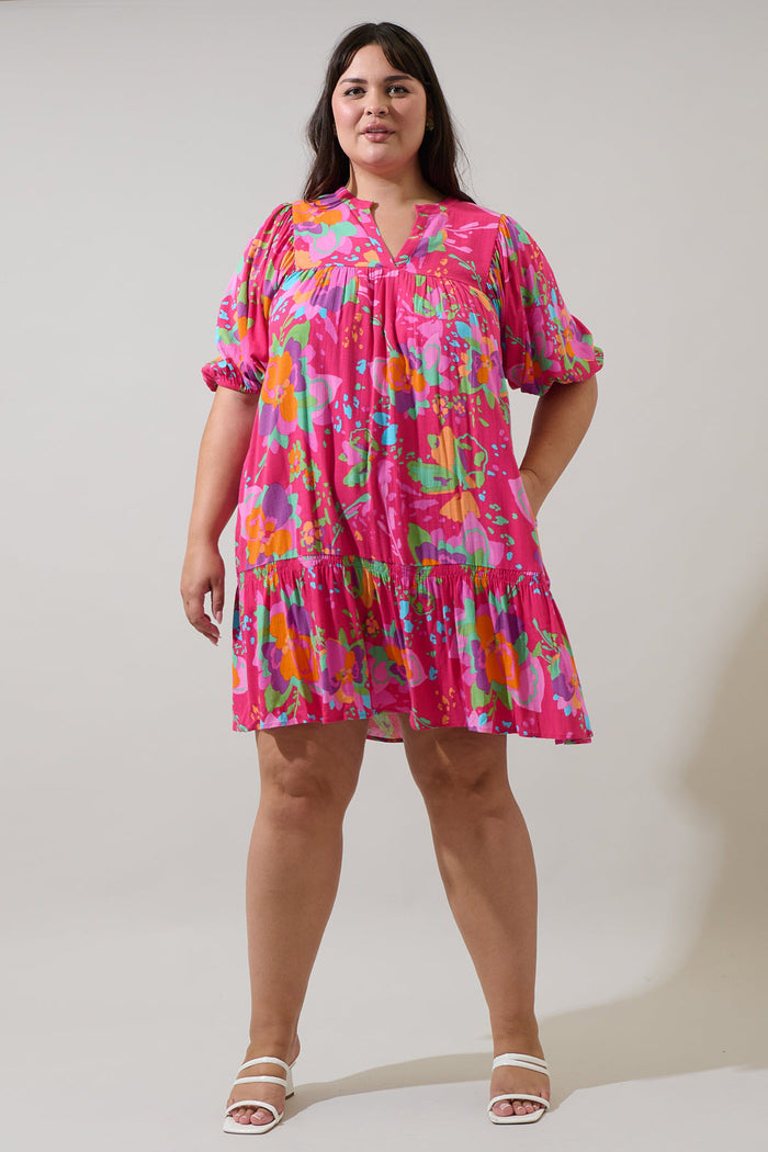 Himera Floral Maribor Mini Dress Curve