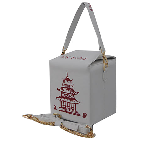 !HOT DEAL! DEAL! White Chinese Food Takeout Crossbody Bag
