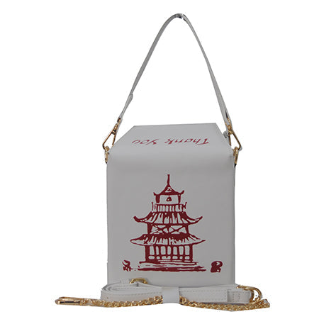 !HOT DEAL! DEAL! White Chinese Food Takeout Crossbody Bag