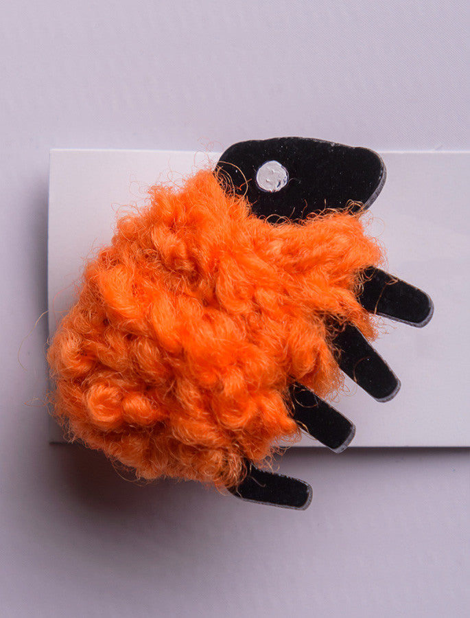 Irish Wool Sheep Brooch - Orange
#color_orange