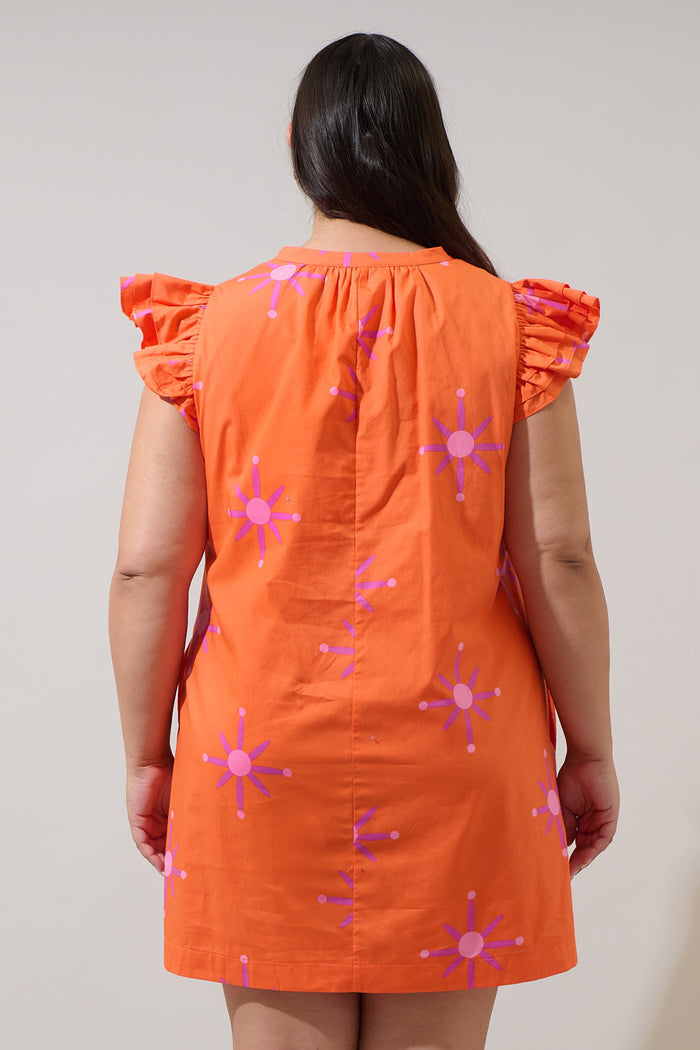 Karani Starburst Evalyn Ruffle Mini Dress Curve