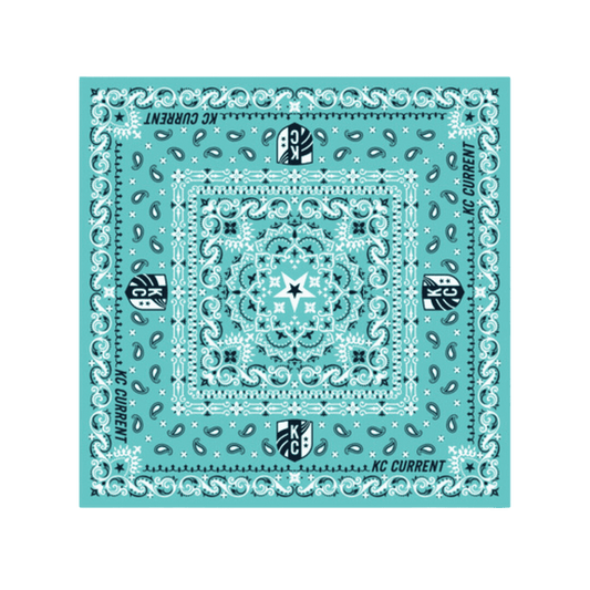 KC Current Teal Pattern Bandana
