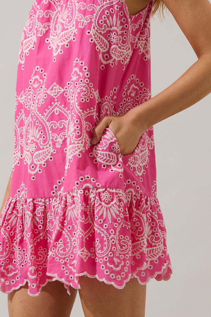 Laly Mini Ruffle Dress Dariet Eyelet