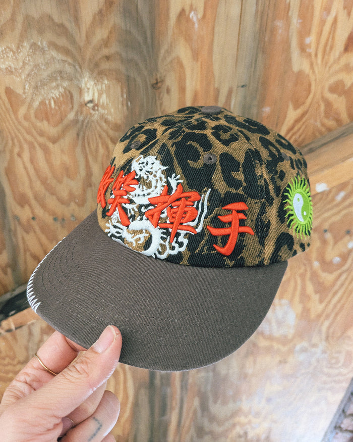 Leopard Strapback Cap - Brown