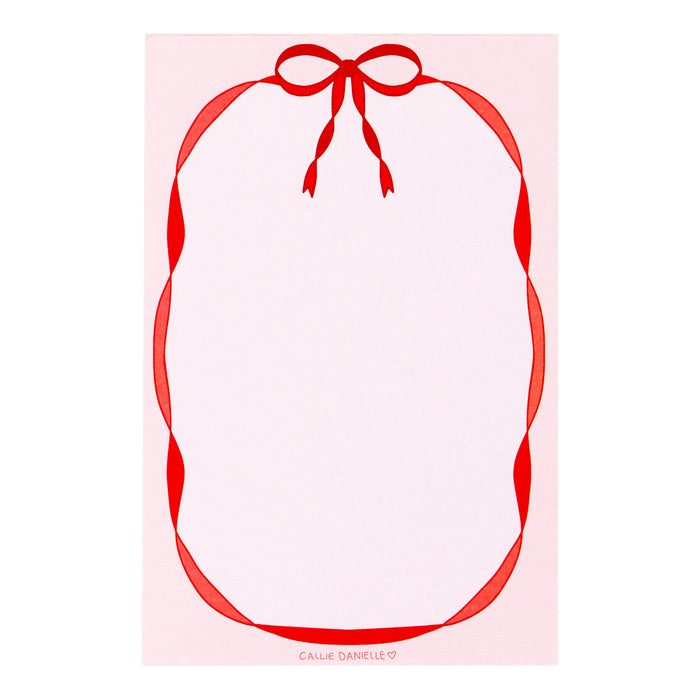 Notepad Bow Red CALLIE DANIELLE