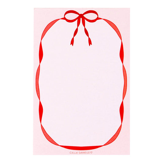 Notepad Bow Red CALLIE DANIELLE