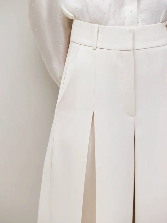 Petite Wide-Leg Trousers