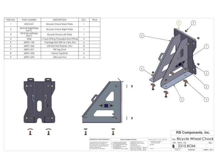 RB Components Adjustable Wheel Chock