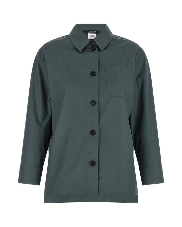 'S Max Mara Gray Cotton Blouse