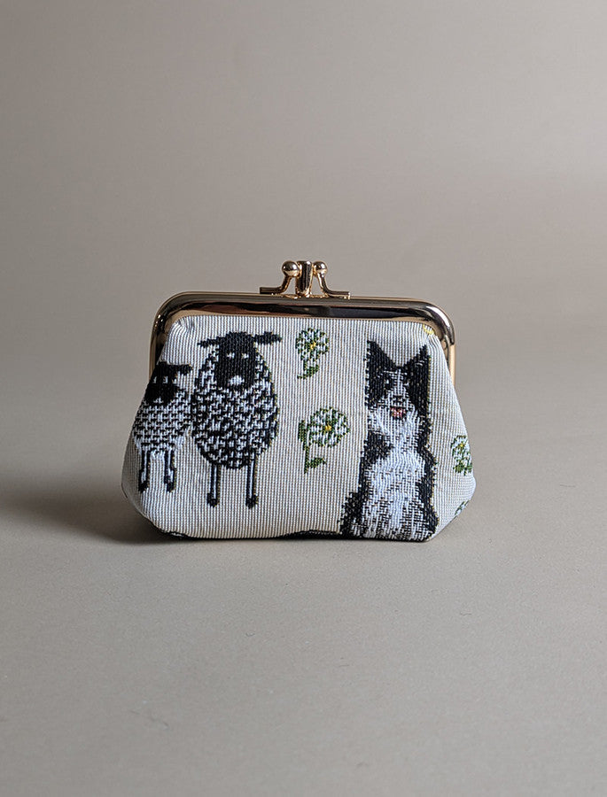 Sheep & Collie Tapestry Coin Purse